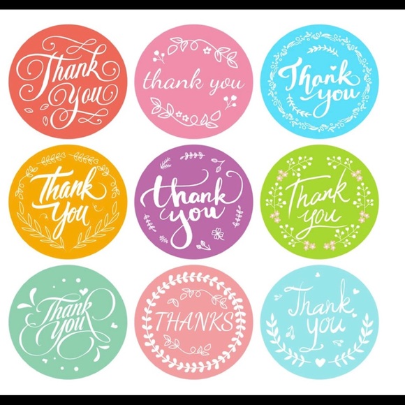 Other - 50-60 free gifts! 500 roll thank you stickers colorful posh selling
